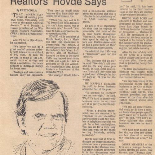 Don Hovde News Article
